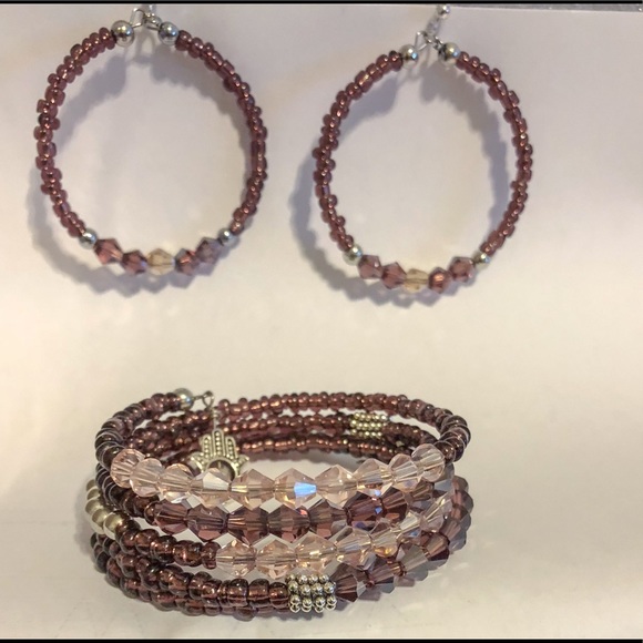 Crystal Memory bracelet and earring set! - Picture 3 of 13